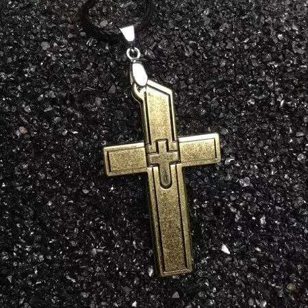 Necklaces worldnetgifts Selfdefence Cross Titanium Steel Necklace