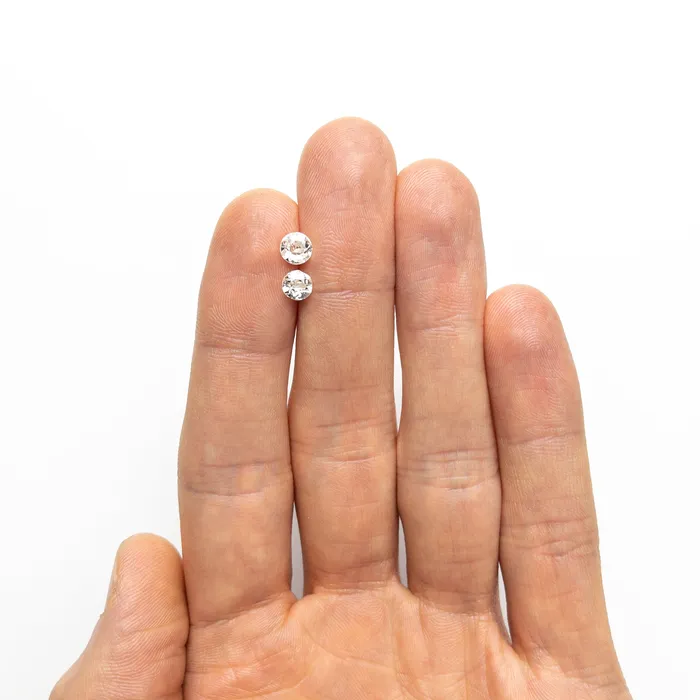 097cttw 2pc 525x515x260mm 500x475x266mm SI IJ Old Mine Cut Matching Pair 2274503 Misfit Diamonds Rings