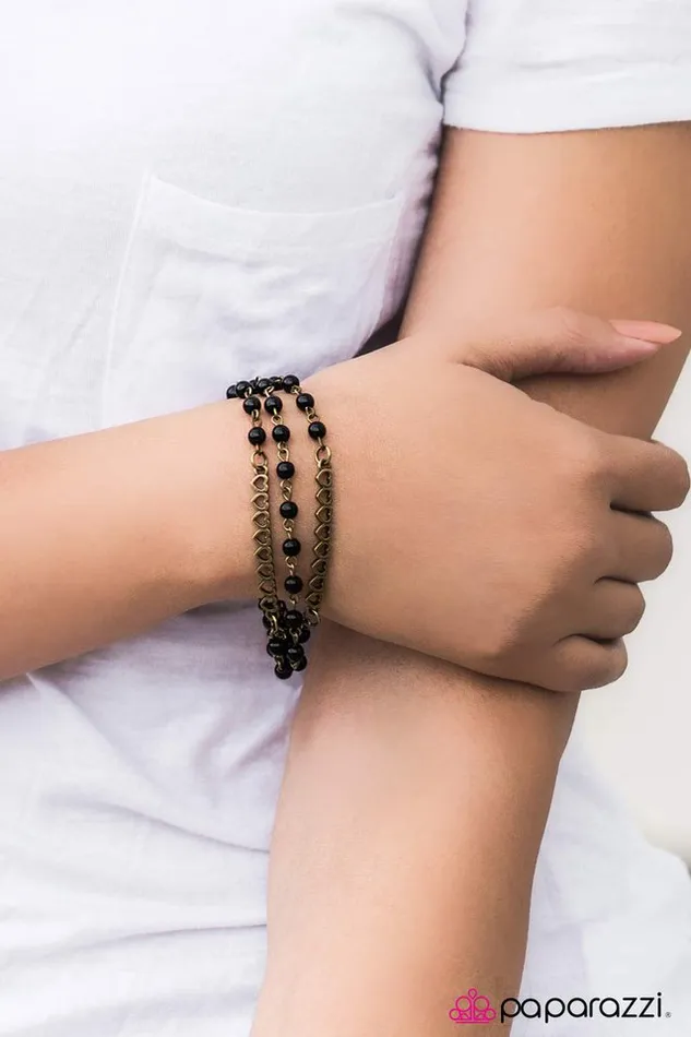 Bracelets Paparazzi Jewelry Paparazzi Bracelet Love and Affection Black