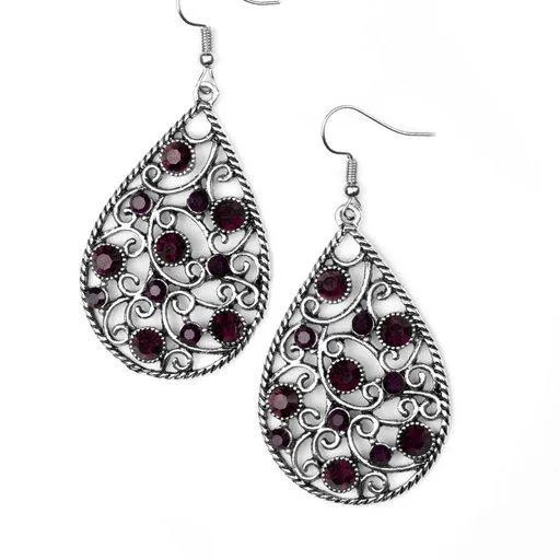Earrings Paparazzi Jewelry Paparazzi Earring Certainly Courtier Purple