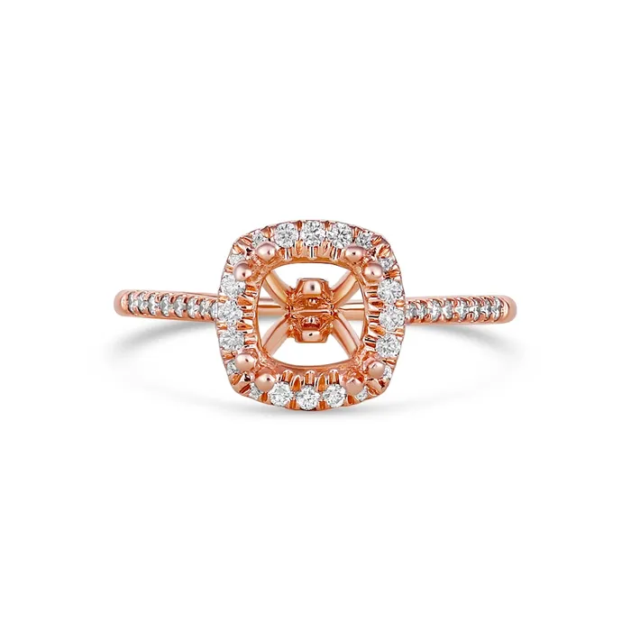 Engagement Collections Rings 14K Rose Gold Diamond Semimount Ring