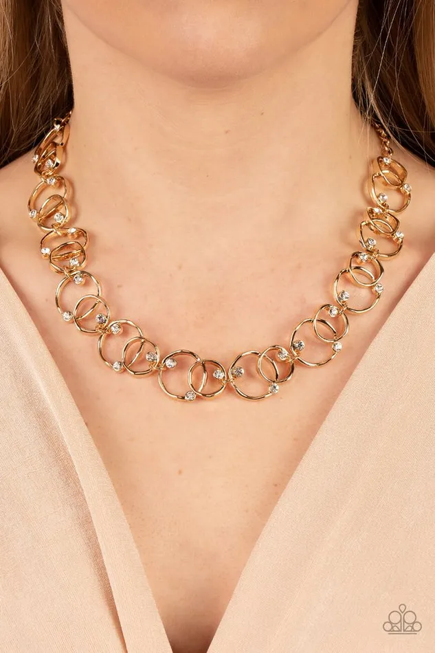 Necklaces Paparazzi Jewelry Paparazzi Necklace Center of My Universe Gold