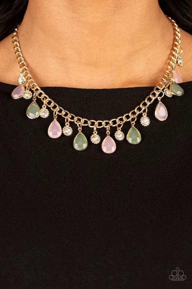 Necklaces Paparazzi Jewelry Paparazzi Necklace Frosted and Framed Multi