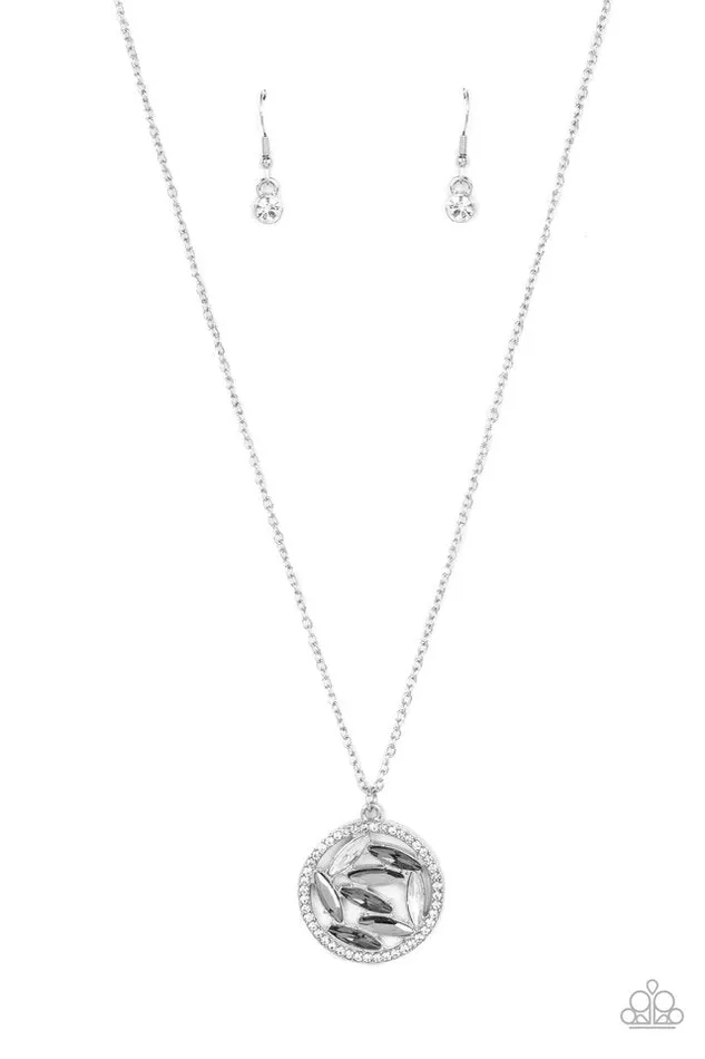 Necklaces Paparazzi Jewelry Paparazzi Necklace HeadSpinning Sparkle Silver Necklaces Paparazzi Jewelry Paparazzi Necklace HeadSpinning Sparkle Silver