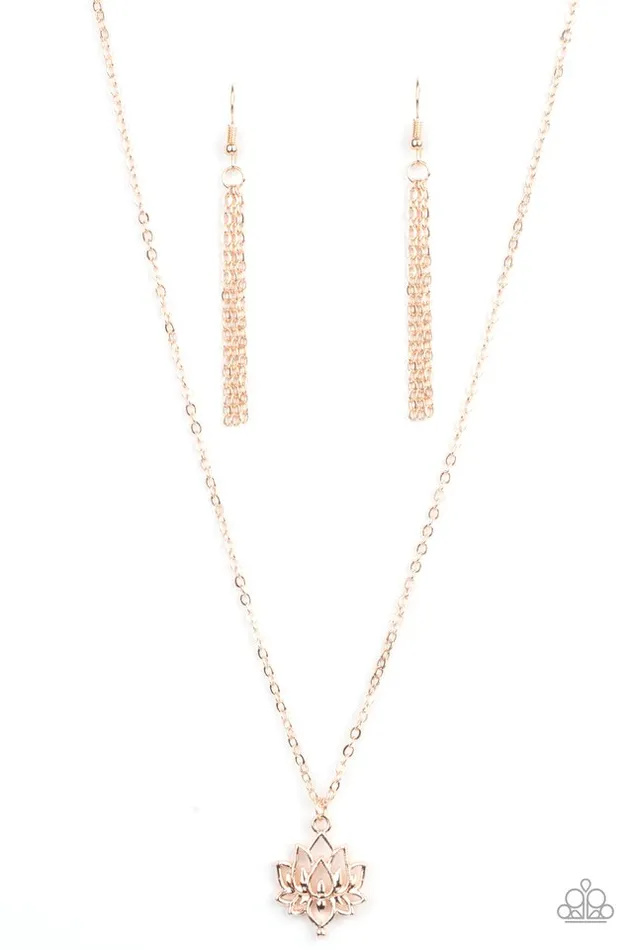 Necklaces Paparazzi Jewelry Paparazzi Necklace Lotus Retreat Rose Gold Necklaces Paparazzi Jewelry Paparazzi Necklace Lotus Retreat Rose Gold