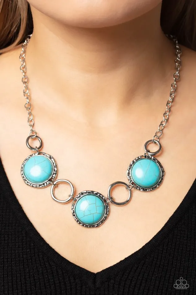 Necklaces Paparazzi Jewelry Paparazzi Necklace Saharan Scope Blue