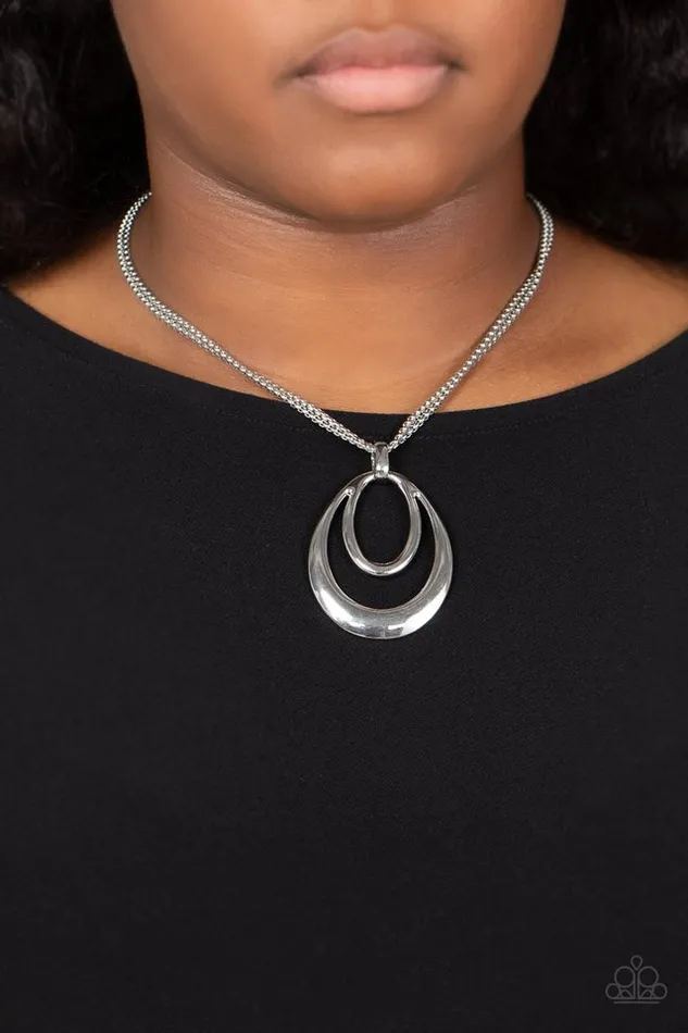 Necklaces Paparazzi Necklace Suburban Storm Silver Paparazzi Jewelry