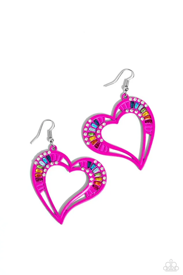 Paparazzi Earring Embellished Emeralds Pink Paparazzi Jewelry Earrings Paparazzi Earring Embellished Emeralds Pink Paparazzi Jewelry Earrings