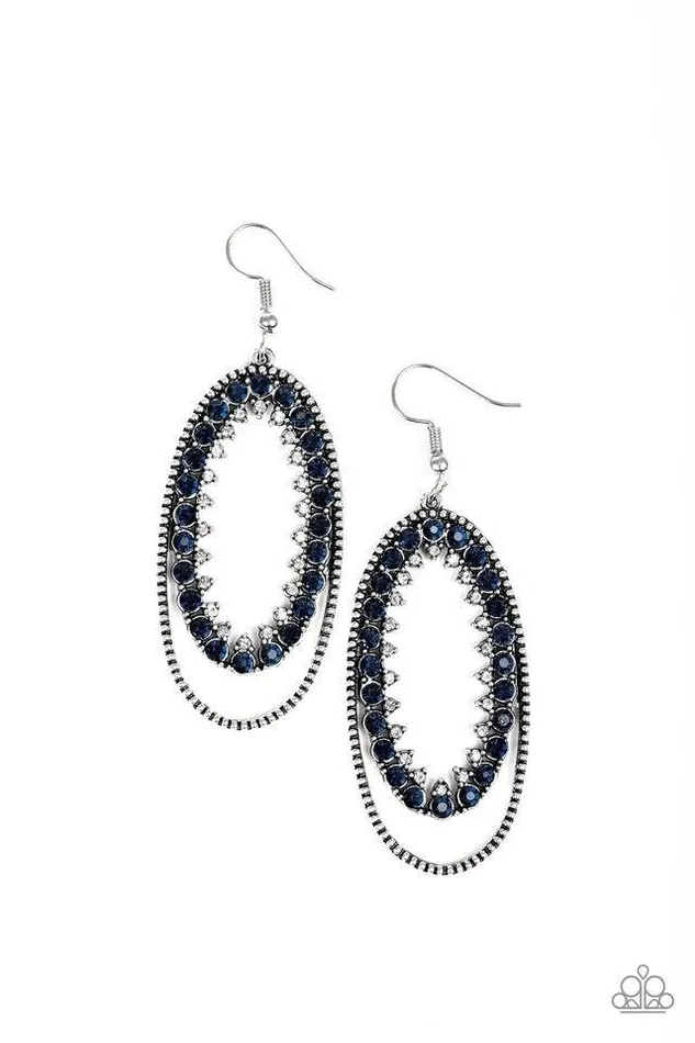 Paparazzi Jewelry Earrings Paparazzi Earring Marry Into Money Blue