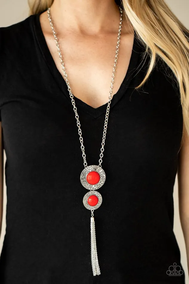 Paparazzi Jewelry Necklaces Paparazzi Necklace Abstract Artistry Red