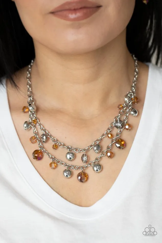 Paparazzi Jewelry Necklaces Paparazzi Necklace Ethereally Ensconced Brown