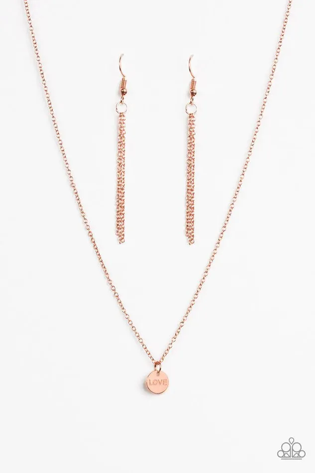 Paparazzi Jewelry Necklaces Paparazzi Necklace Love At First SHINE Copper