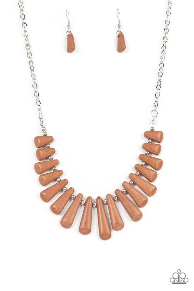 Paparazzi Jewelry Necklaces Paparazzi Necklace Mojave Empress Brown Paparazzi Jewelry Necklaces Paparazzi Necklace Mojave Empress Brown