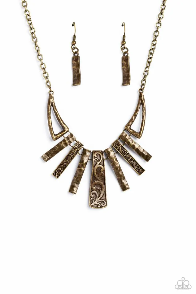 Paparazzi Jewelry Necklaces Paparazzi Necklace Paisley Pastime Brass Paparazzi Jewelry Necklaces Paparazzi Necklace Paisley Pastime Brass