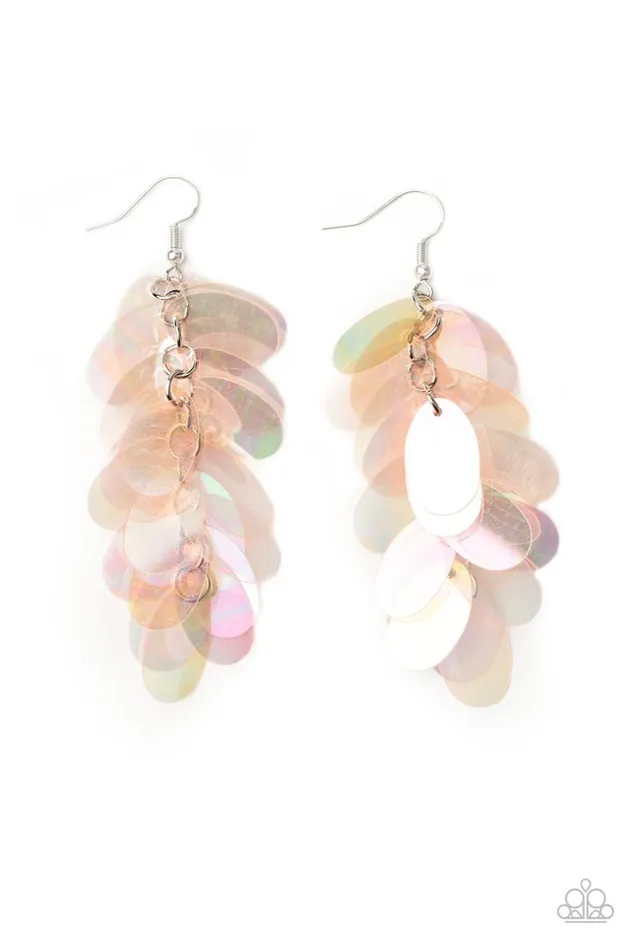 Paparazzi Jewelry Paparazzi Earring Stellar In Sequins Pink Earrings