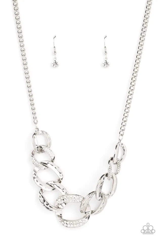 Paparazzi Jewelry Paparazzi Necklace Bombshell Bling White Necklaces Paparazzi Jewelry Paparazzi Necklace Bombshell Bling White Necklaces