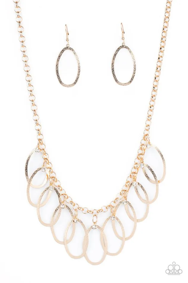 Paparazzi Necklace Double OVALtime Gold Paparazzi Jewelry Necklaces Paparazzi Necklace Double OVALtime Gold Paparazzi Jewelry Necklaces