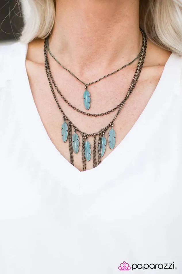 Paparazzi Necklace I QUILL Survive Brass Paparazzi Jewelry Necklaces