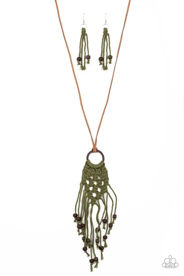 Paparazzi Necklace Its Beyond MACRAME Green Paparazzi Jewelry Necklaces Paparazzi Necklace Its Beyond MACRAME Green Paparazzi Jewelry Necklaces