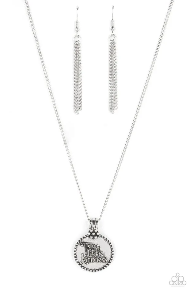 Paparazzi Necklace The KIND Side Silver Paparazzi Jewelry Necklaces Paparazzi Necklace The KIND Side Silver Paparazzi Jewelry Necklaces