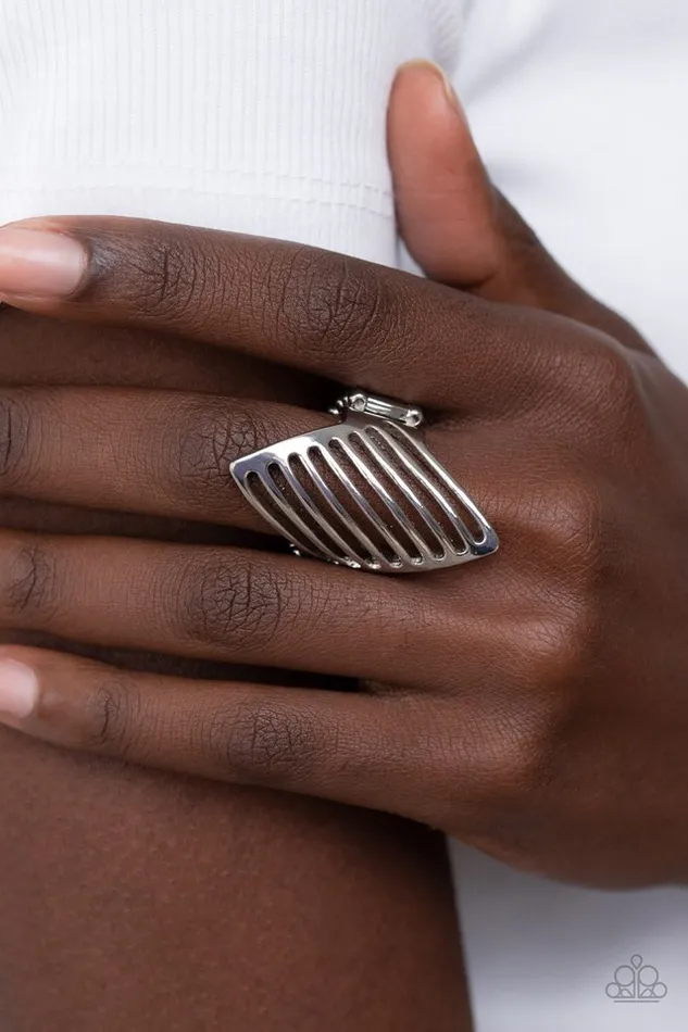 Paparazzi Ring I Just Need to Vent Silver Paparazzi Jewelry Rings Paparazzi Ring I Just Need to Vent Silver Paparazzi Jewelry Rings