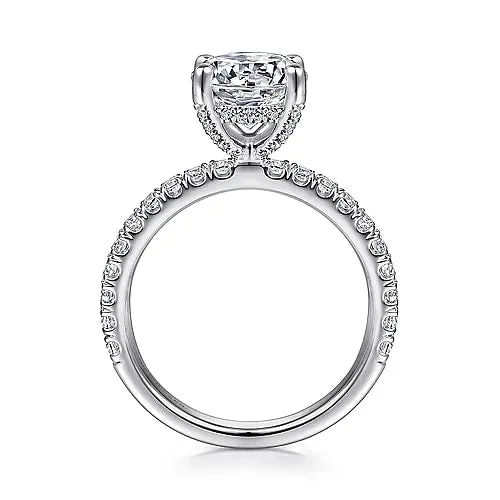 Rings 14K White Gold Diamond Semimount Ring Gabriel Co