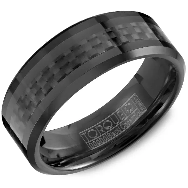Rings CrownRing Black Ceramic Wedding Band