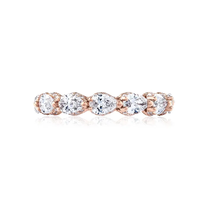 Rings Tacori Tacori RoyalT Pear Diamond Eternity Band in 18K Rose Gold