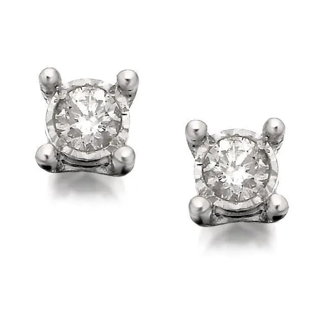 350 Ct Ladies Stud Earrings Round Natural Earth Mined Diamond Cut Mounting White Gold GB Earrings