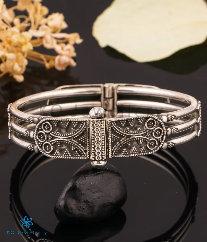 Bracelets Jaipur The Chirag Silver Bracelet 3 lineSize 26