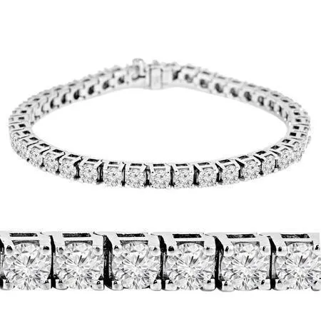 GB Bracelets Prong Set 675 Carats Natural Earth Mined Diamonds Tennis Bracelet 14K White Gold New GB Bracelets Prong Set 675 Carats Natural Earth Mined Diamonds Tennis Bracelet 14K White Gold New