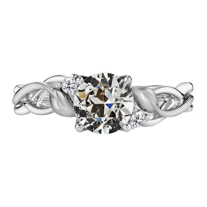 Ladies Three Stone Old Cut Earth Mined Diamond Anniversary Ring 250 Carats HarryChadEntcom Rings