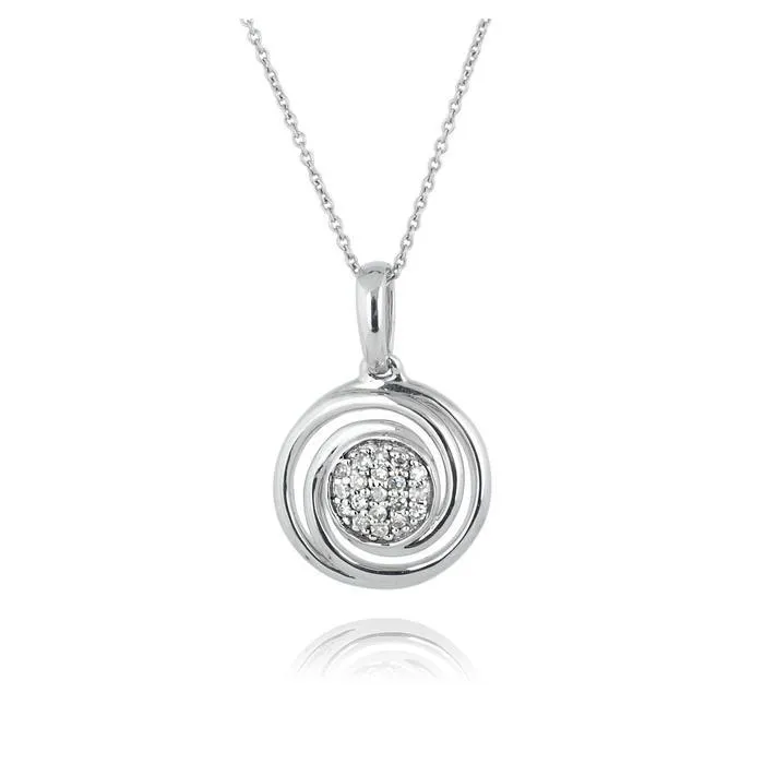 Necklaces 1 Carat Natural Earth Mined Diamond Round Cut Pendant Necklace 14K White Gold GB