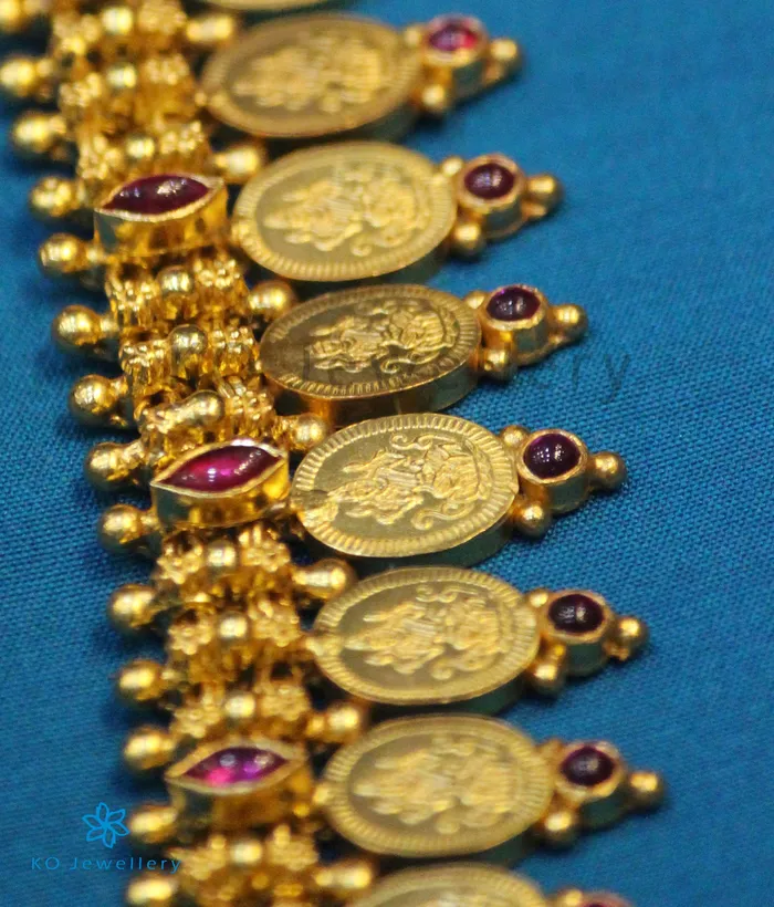 The Rudrani Antique Silver Lakshmi Coin Necklace Silversmith Necklaces
