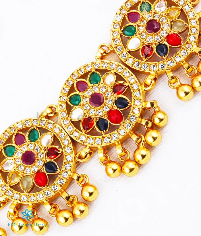 The Vansh Silver Navratna Necklace Silversmith Necklaces