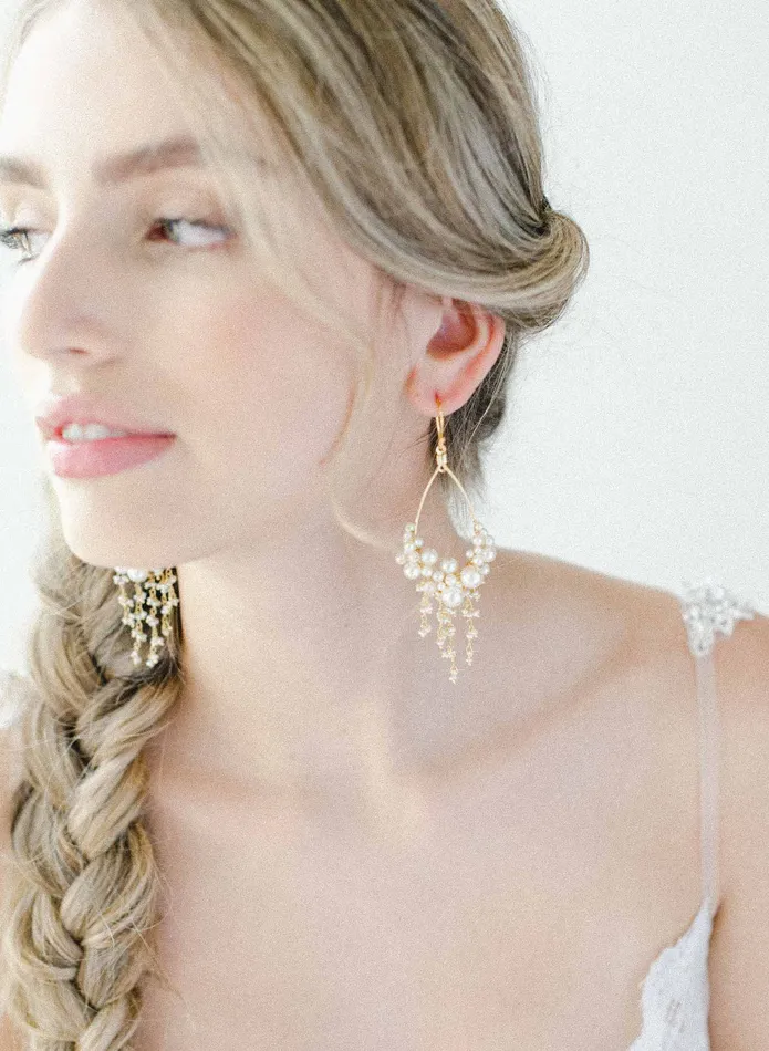 twigs honey Earrings Dripping with pearls teardrop earrings Style 2030