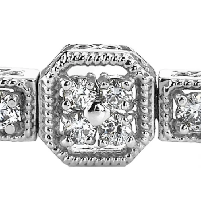 White Gold 14K Jewelry Tennis Bracelet Round Natural Earth Mined Diamonds 4 Carats GB Bracelets