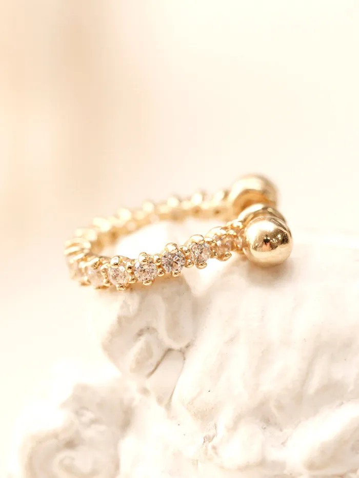 14K Gold Bling Cubic CType Conch Piercing MinimalBijoux PreStyled Sets