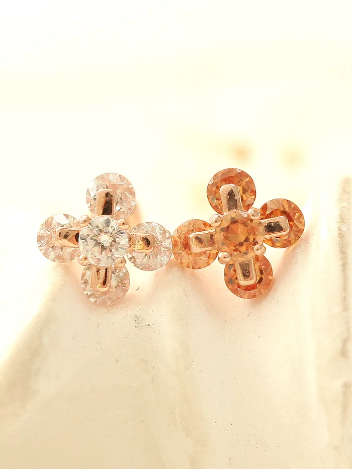 14K Gold Cotton flower cubic Cartilage Earring 18G16G MinimalBijoux Earrings