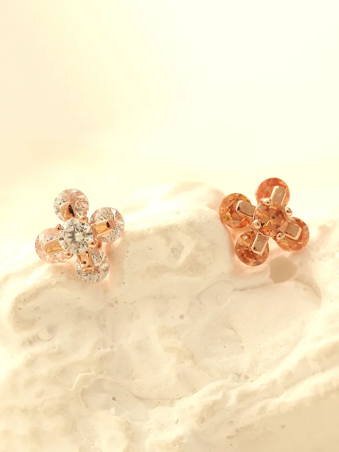 14K Gold Cotton flower cubic Cartilage Earring 18G16G MinimalBijoux Earrings