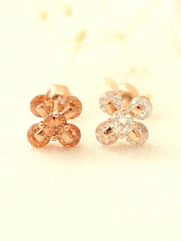 14K Gold Cotton flower cubic Cartilage Earring 18G16G MinimalBijoux Earrings