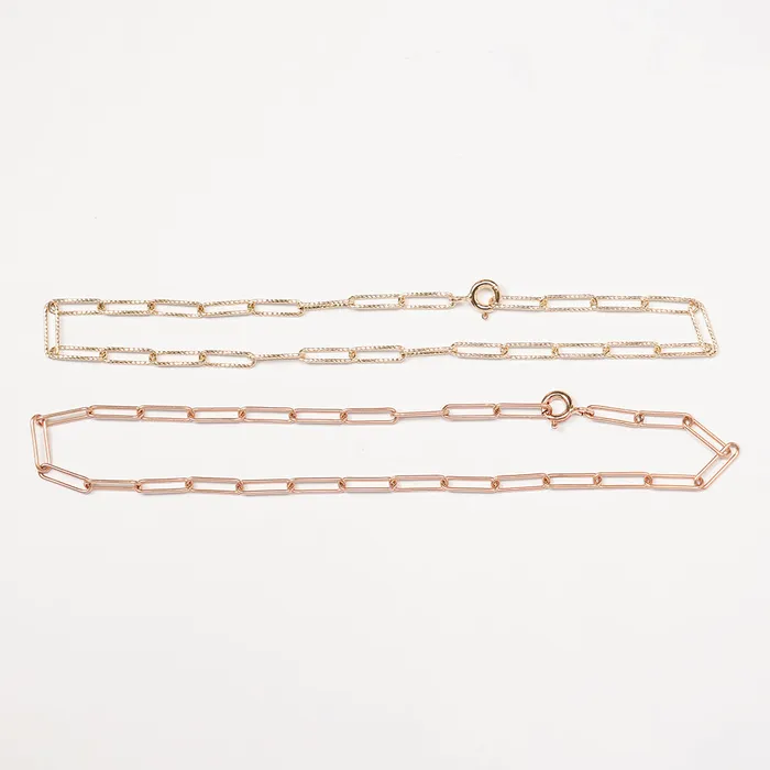 14K Gold Link Clip Chain Anklet Bracelet MinimalBijoux Bracelets