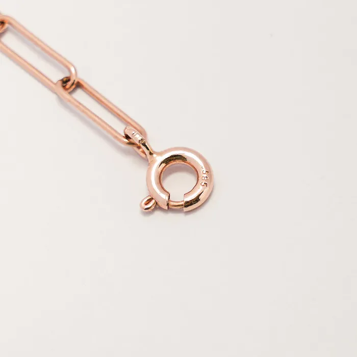 14K Gold Link Clip Chain Anklet Bracelet MinimalBijoux Bracelets