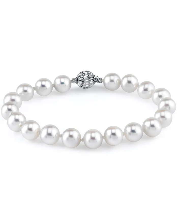 7075mm White Freshwater Pearl Bracelet AAA Quality SPT Bracelets
