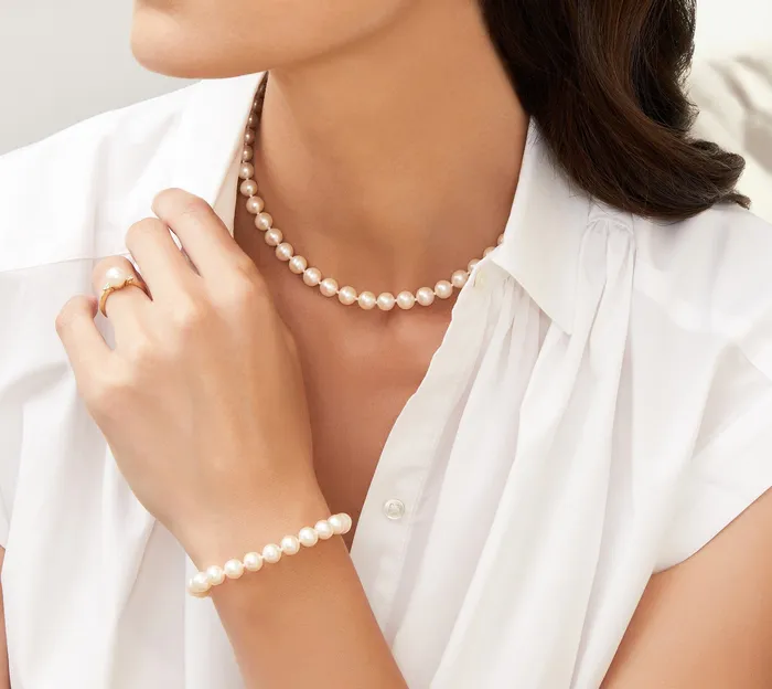 7075mm White Freshwater Pearl Bracelet AAA Quality SPT Bracelets