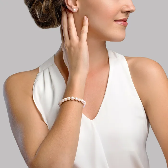 7075mm White Freshwater Pearl Bracelet AAA Quality SPT Bracelets