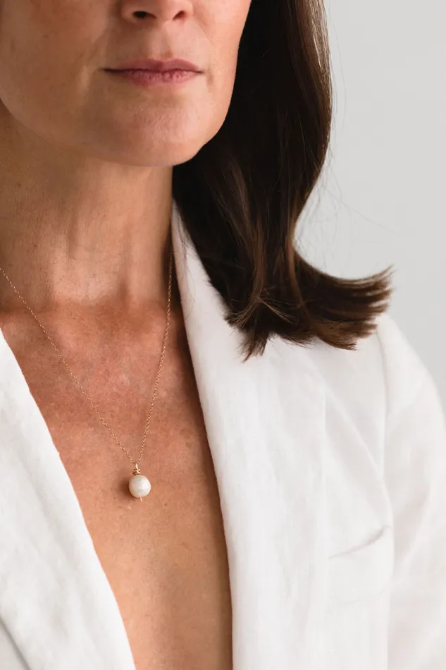 Baroque Pearl Necklace Gold Fill Sheena Marshall Jewelry Necklaces