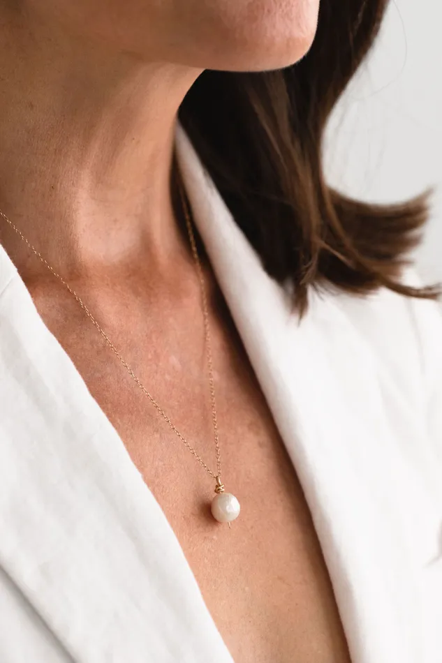 Baroque Pearl Necklace Gold Fill Sheena Marshall Jewelry Necklaces