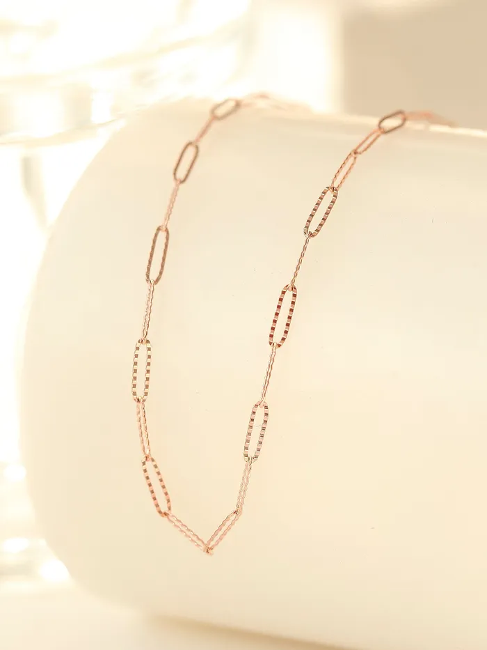 Bracelets MinimalBijoux 14K 18K Gold Slim Square Chain Anklet Bracelet