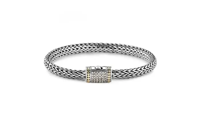 Bracelets Samuel B Kuta Bracelet 6x8MM White Sapphire